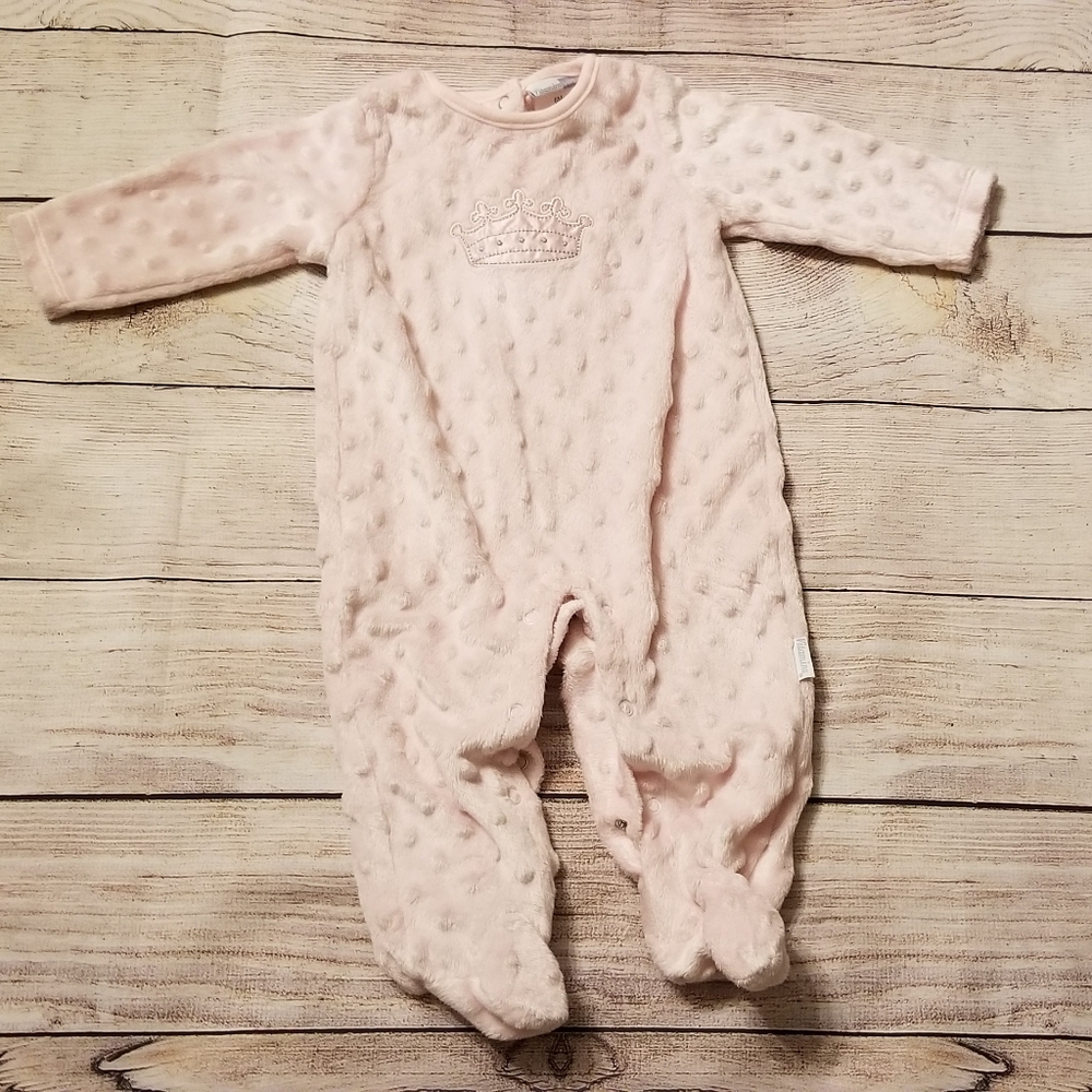 Vitamins Baby princess crown minky sleeper 6 month